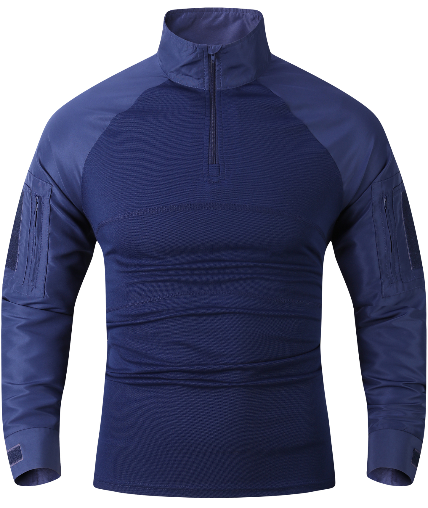 ZITY Men's Quarter Zip Up Long Sleeve Polo Shirt-CFMPO00042