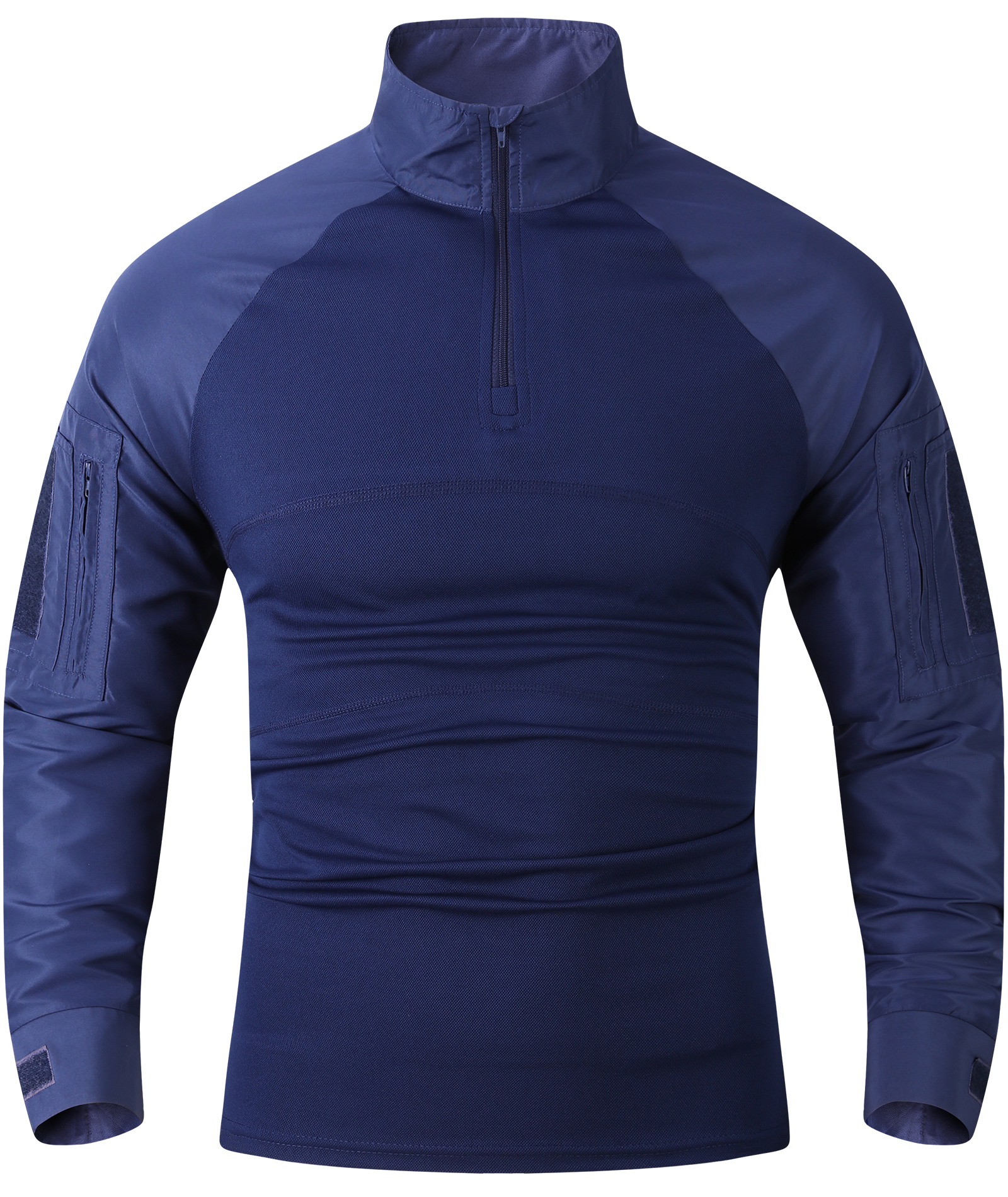 ZITY Men's Quarter Zip Up Long Sleeve Polo Shirt-CFMPO00042