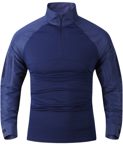 ZITY Men's Quarter Zip Up Long Sleeve Polo Shirt-CFMPO00042