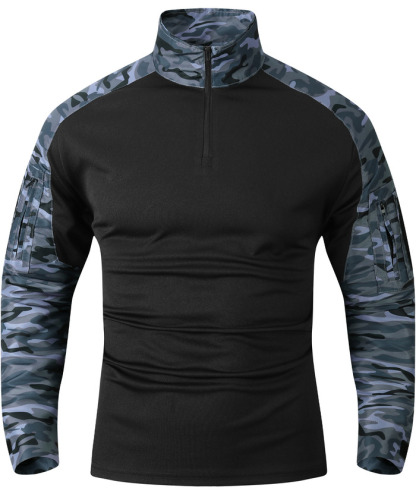 ZITY Men's Long Sleeve Quick Dry Camouflage Military Polo Shirt-ZPK005326 | Zitysports