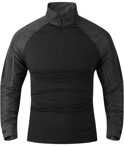 ZITY Men's Quarter Zip Up Long Sleeve Polo Shirt-CFMPO00042