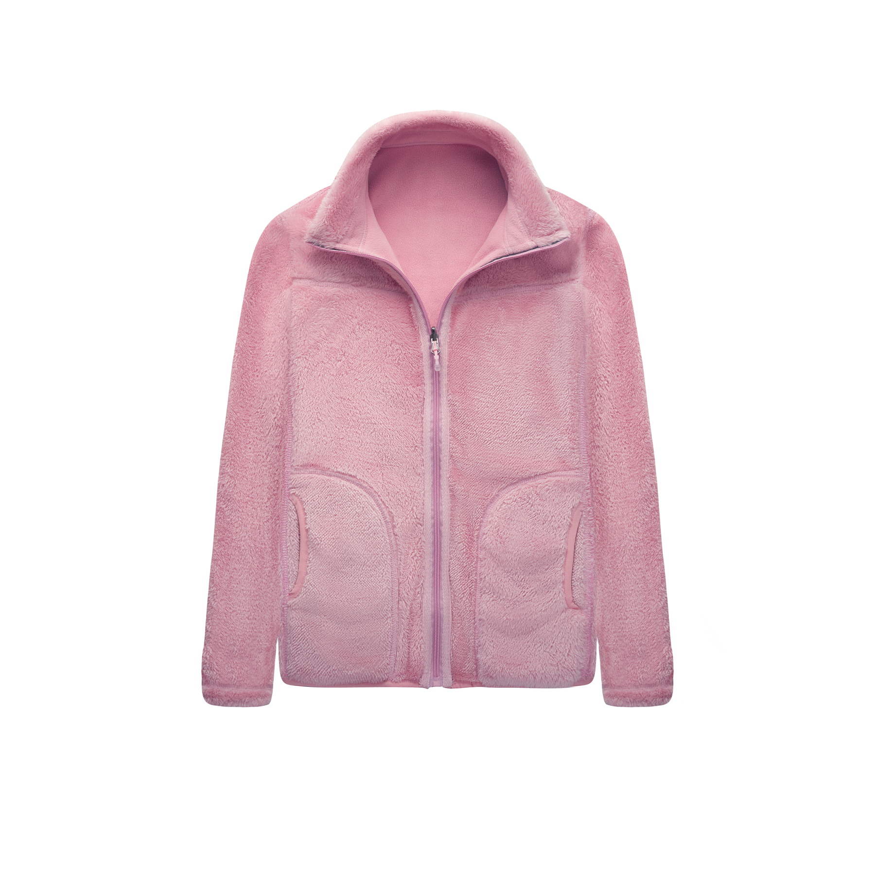 ZITY Women's Full Zipper Outdoor Double Sided Fleece Jacket-CEWJA01719