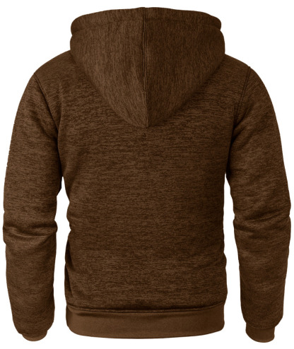 ZITY Men's Warm Fleece Solid Color Casual Zip Up Hoodie-ZPK005323 | Zitysports