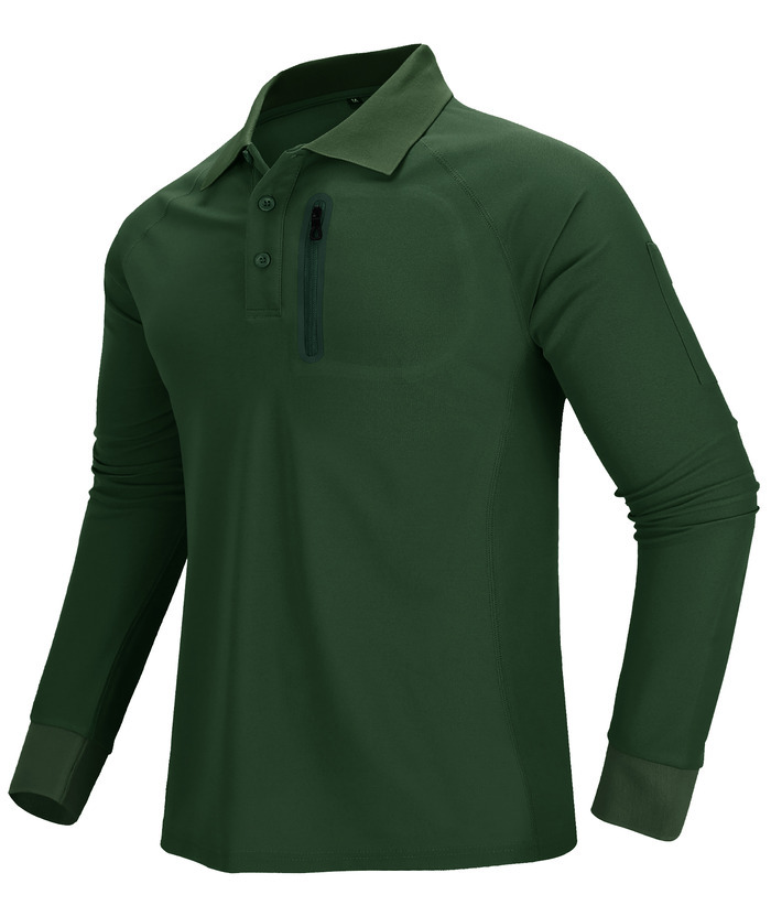 ZITY Men's Long Sleeve Quick-Dry Tactical Polo Shirt For Outdoor Hunting-ZPK000770 | Zitysports