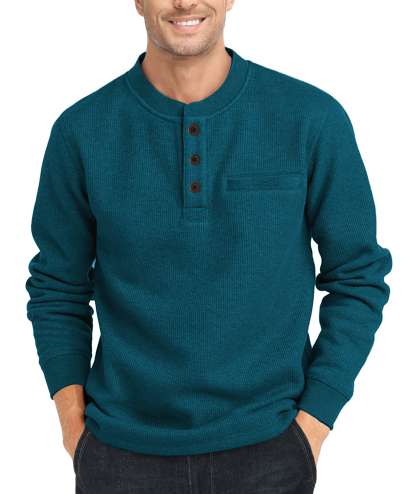 ZITY Men's Button Up Long Sleeve Slim Fit Henley Shirt-CUMLS03492