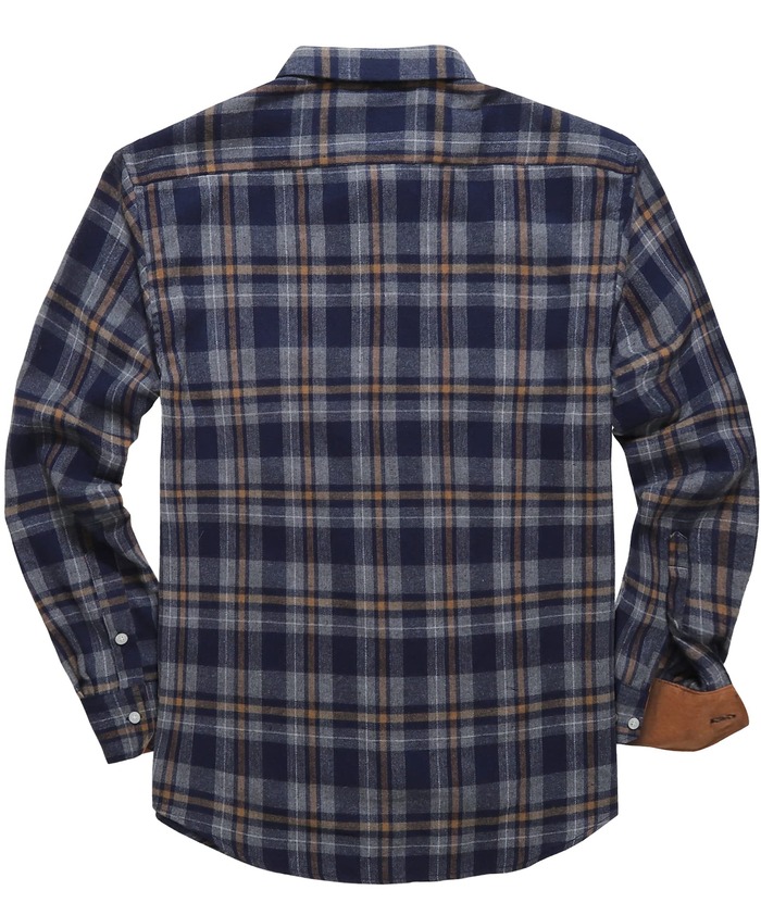 ZITY Men's Plaid Button Up Shirt with Flap Pocket Spring Fall Top-ZPK006565 | Zitysports