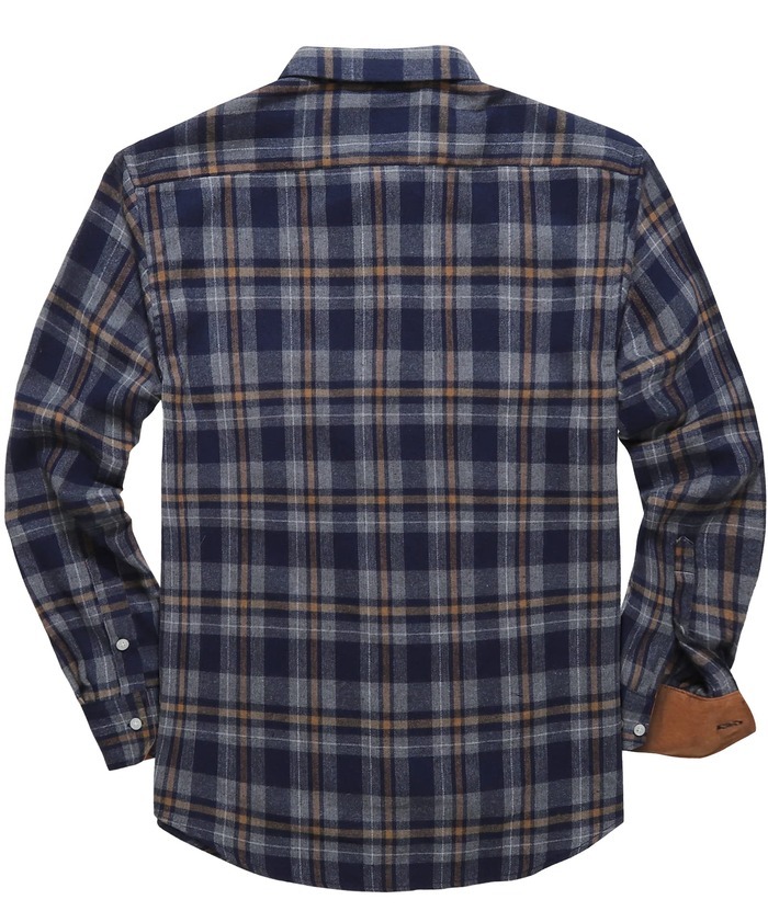 ZITY Men's Plaid Button Up Shirt with Flap Pocket Spring Fall Top-ZPK006565 | Zitysports