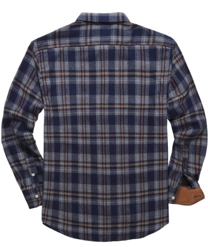 ZITY Men's Plaid Button Up Shirt with Flap Pocket Spring Fall Top-ZPK006565 | Zitysports