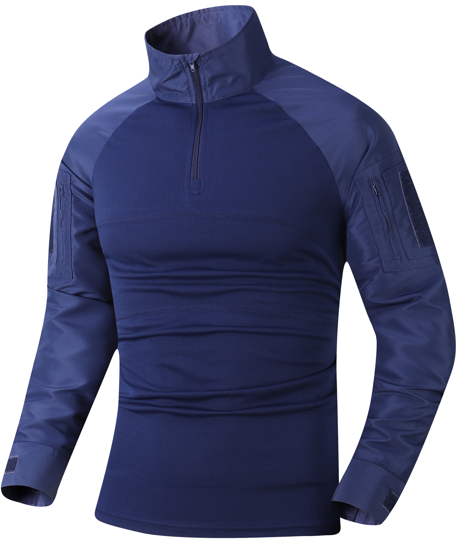 ZITY Men's Quarter Zip Up Long Sleeve Polo Shirt-CFMPO00042