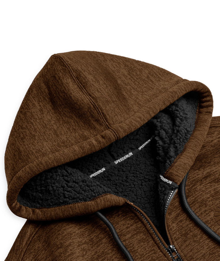 ZITY Men's Warm Fleece Solid Color Casual Zip Up Hoodie-ZPK005323 | Zitysports