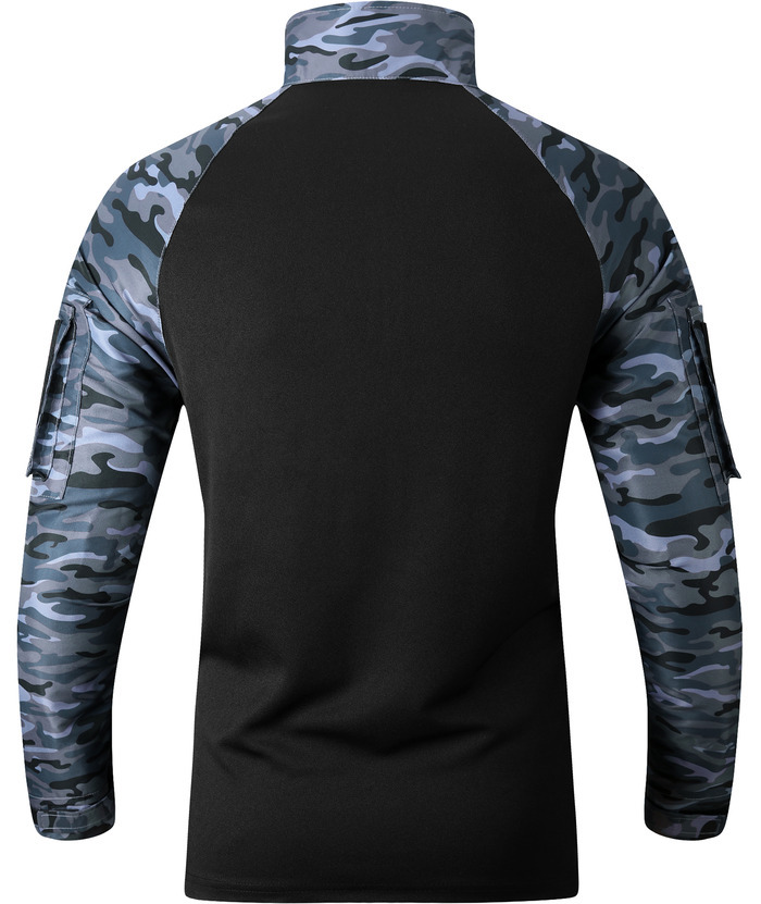 ZITY Men's Long Sleeve Quick Dry Camouflage Military Polo Shirt-ZPK005326 | Zitysports
