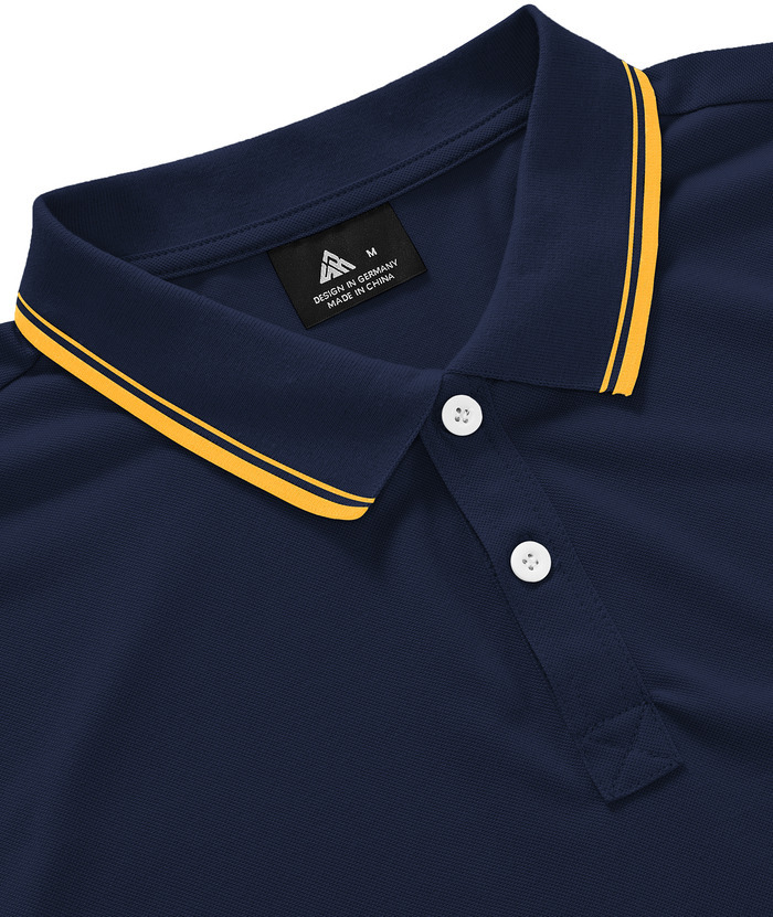 ZITY Men's Solid Color Slim Fit Golf Polo Shirt-CUMPO02668