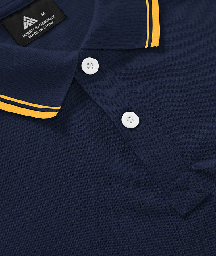 ZITY Men's Solid Color Slim Fit Golf Polo Shirt-CUMPO02668