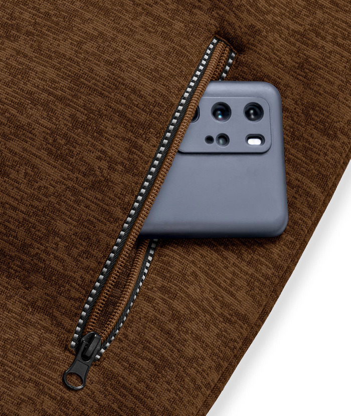 ZITY Men's Warm Fleece Solid Color Casual Zip Up Hoodie-ZPK005323 | Zitysports