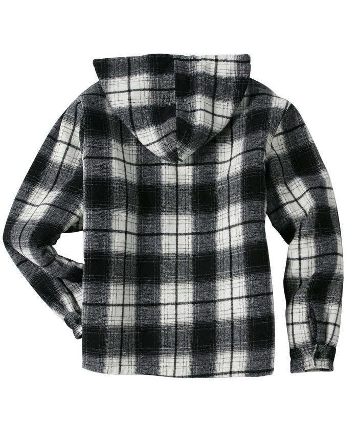 ZITY Men's  Sherpa Lined Soft Warm  Plaid Hooide Jacket-ZPK006045|Zitysports