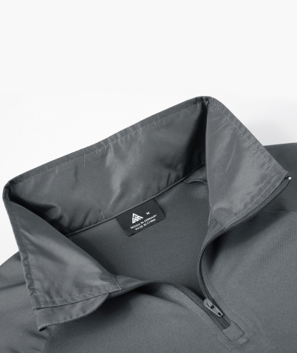 ZITY Men's Quarter Zip Up Long Sleeve Polo Shirt-CFMPO00042