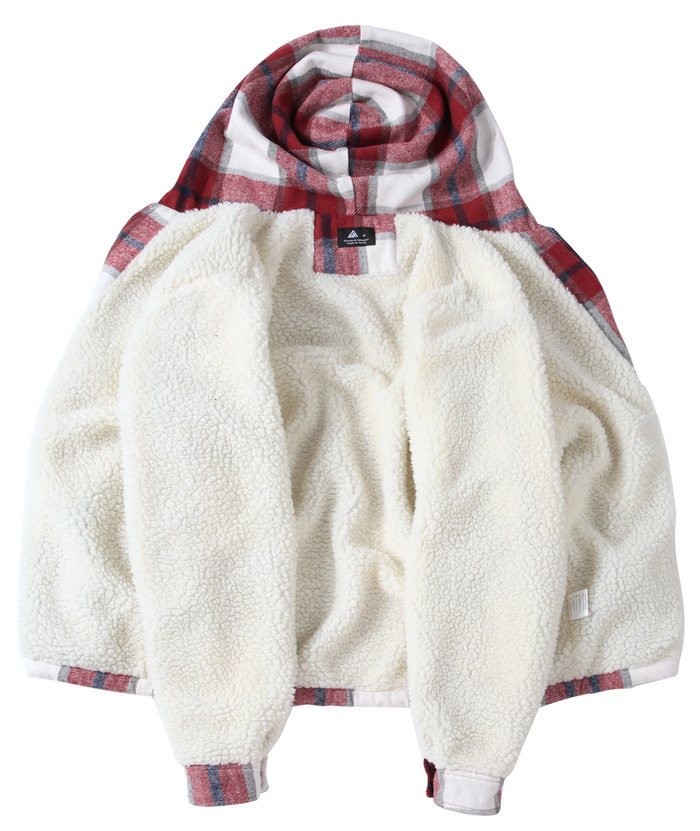 ZITY Men's  Sherpa Lined Soft Warm  Plaid Hooide Jacket-ZPK006045|Zitysports