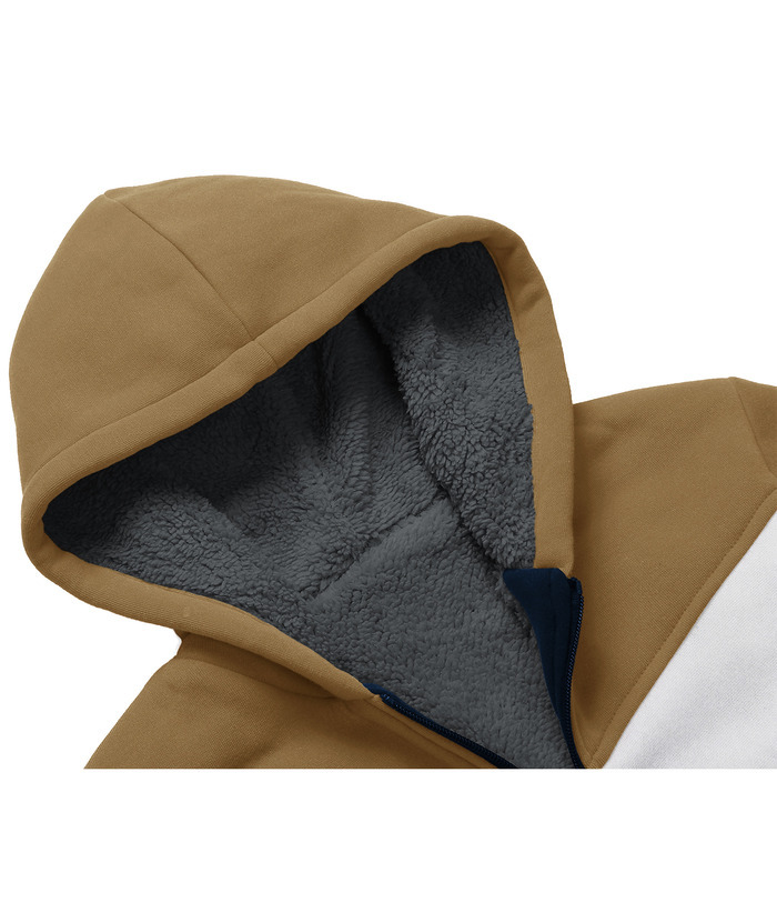 ZITY Boy's Collar Fleece Zip Up Hoodie-ZPK005858 | Zitysports