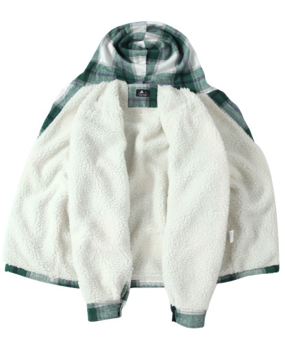 ZITY Men's  Sherpa Lined Soft Warm  Plaid Hooide Jacket-ZPK006045|Zitysports