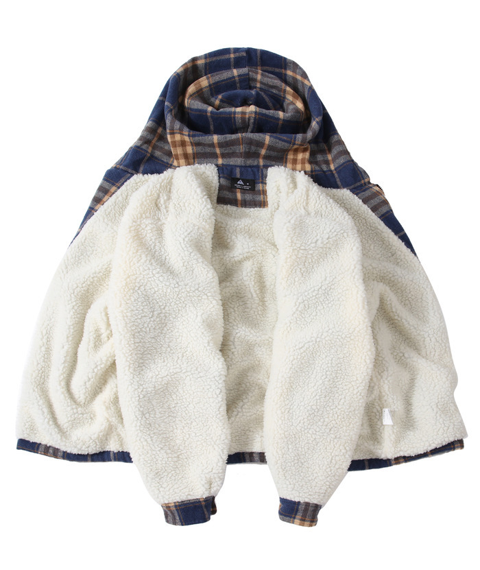 ZITY Men's Sherpa Lined Soft Warm Plaid Hooide Jacket-ZPK006045|Zitysports
