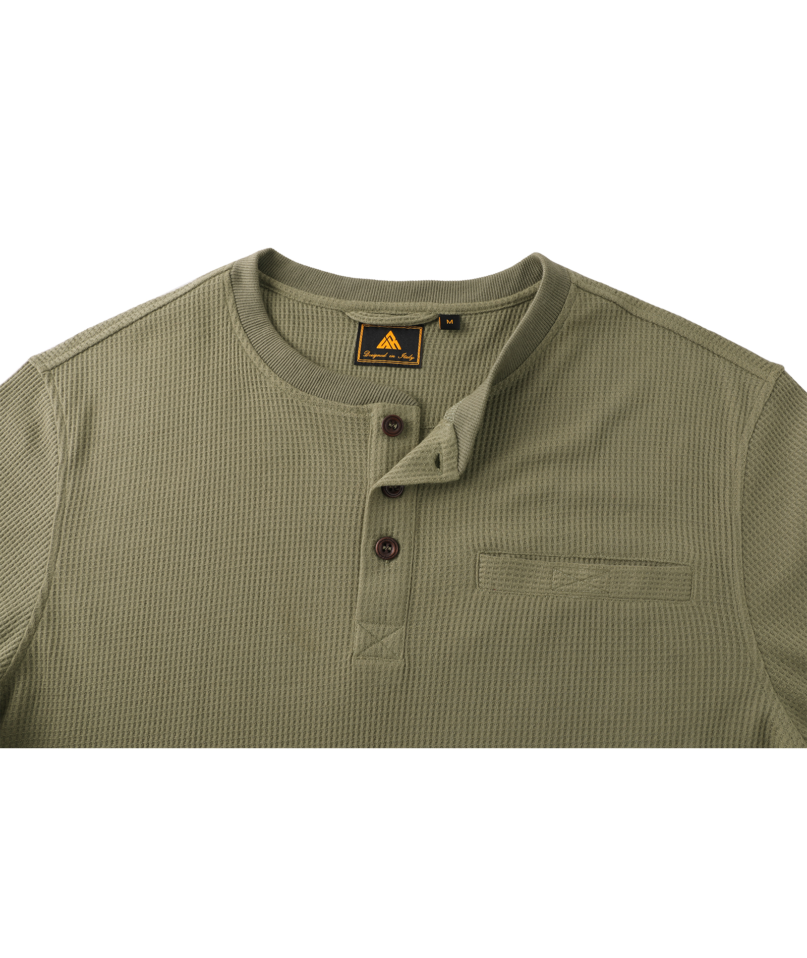 ZITY Men's Button Up Long Sleeve Slim Fit Henley Shirt-CUMLS03492