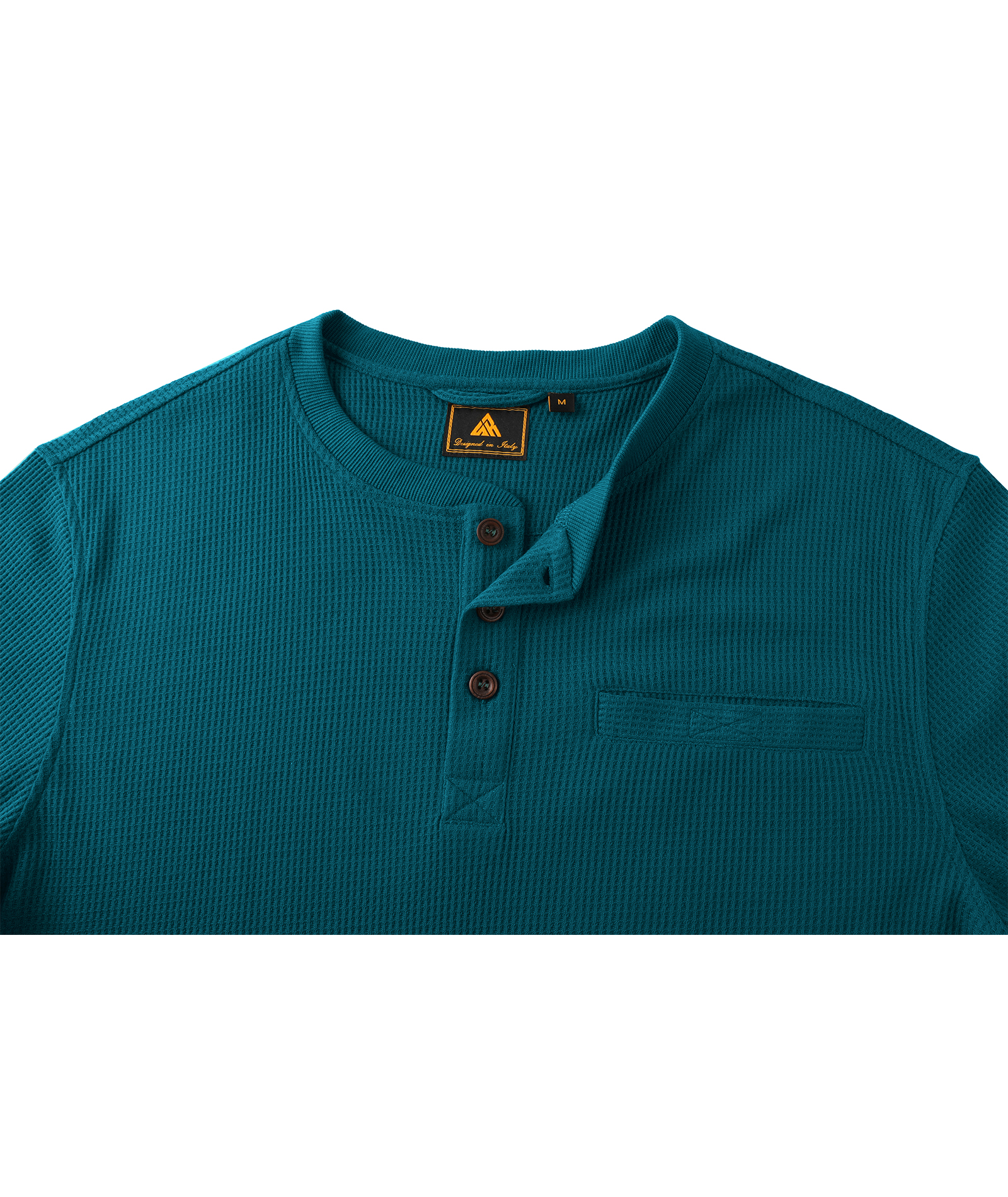 ZITY Men's Button Up Long Sleeve Slim Fit Henley Shirt-CUMLS03492