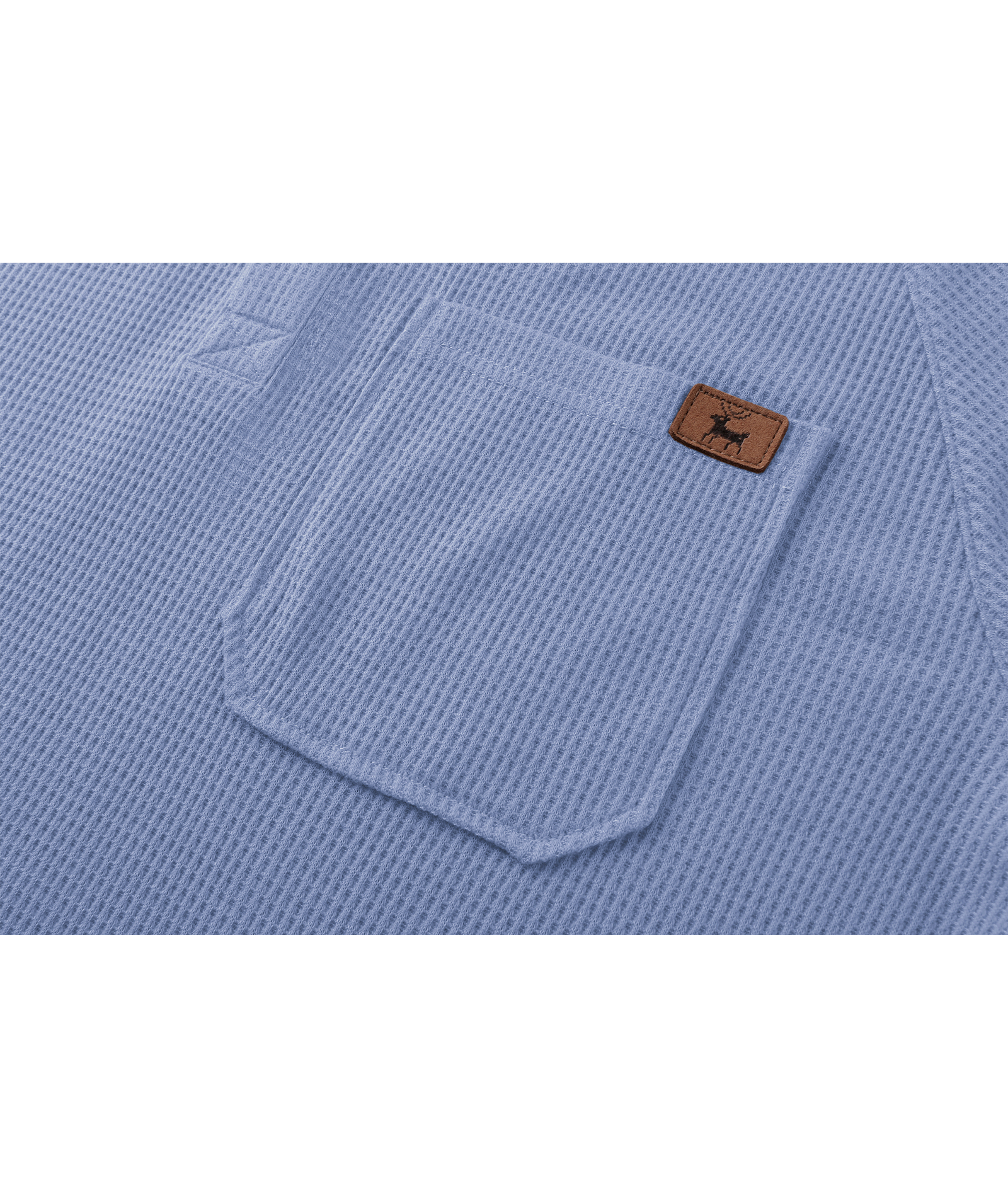 ZITY Men's Long Sleeve Casual Waffle Thermal Henley Shirt-CUMLS03493