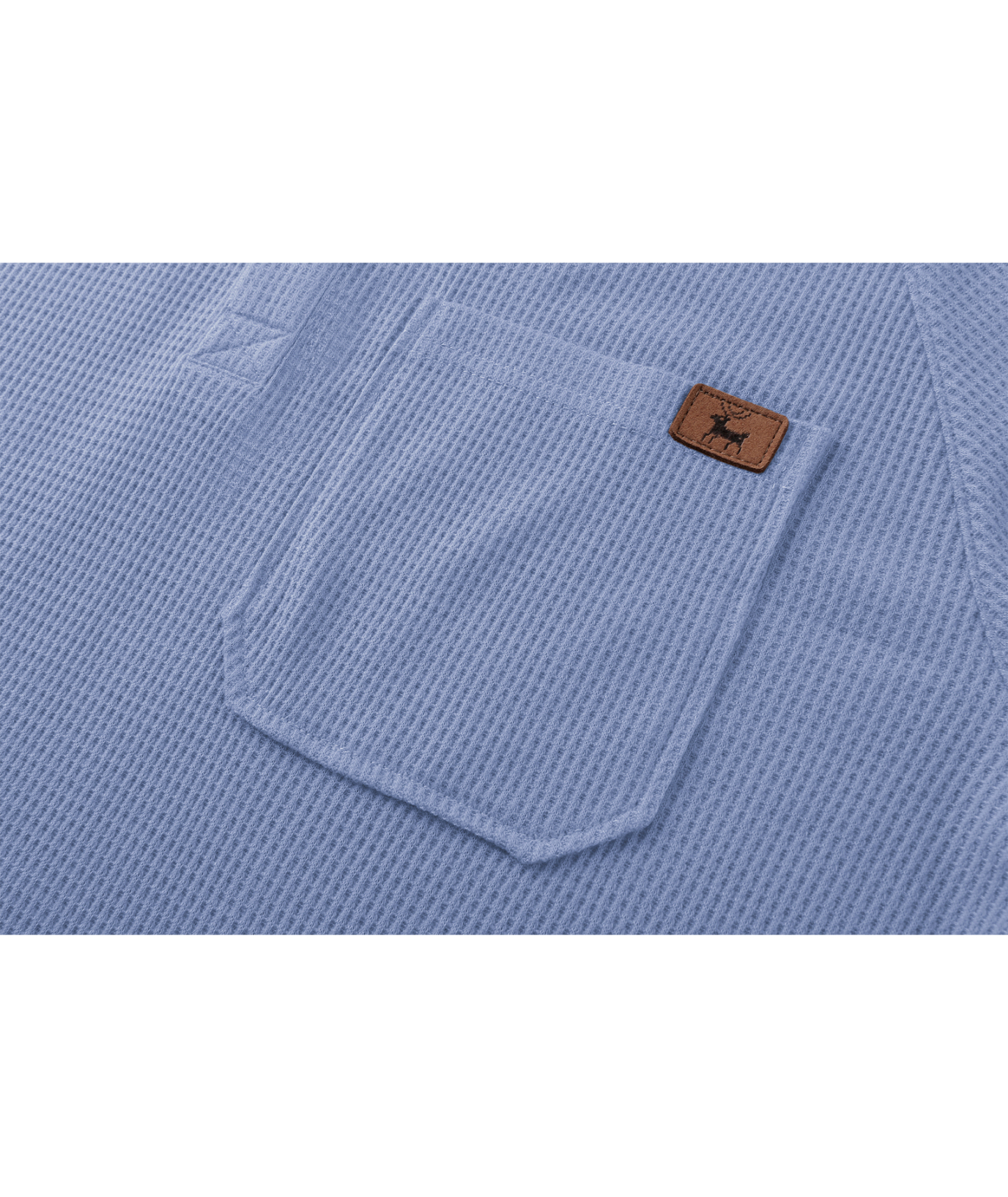 ZITY Men's Long Sleeve Casual Waffle Thermal Henley Shirt-CUMLS03493