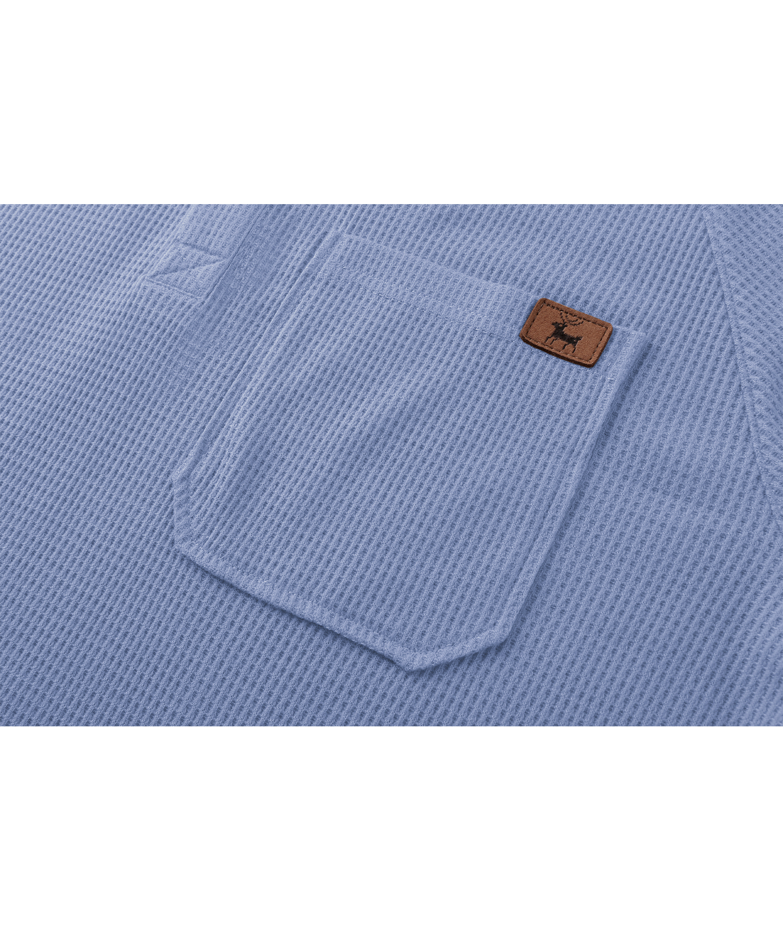 ZITY Men's Long Sleeve Casual Waffle Thermal Henley Shirt-CUMLS03493