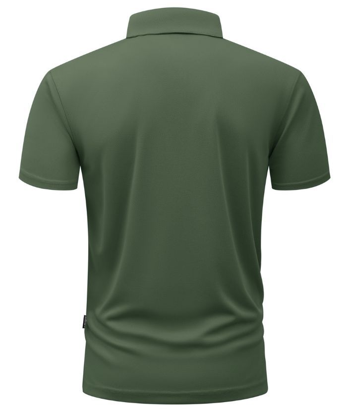 ZITY Men's Button Up Slim Fit Polo Shirt-CUMPO05188