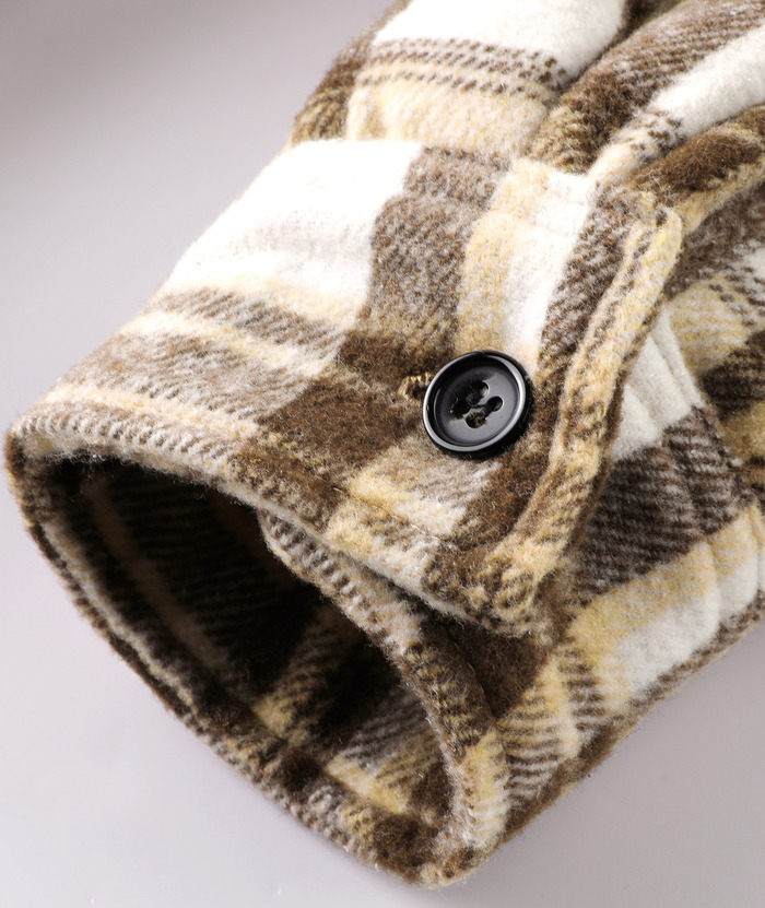 ZITY Men's Sherpa Lined Soft Warm Plaid Hooide Jacket-ZPK006045|Zitysports