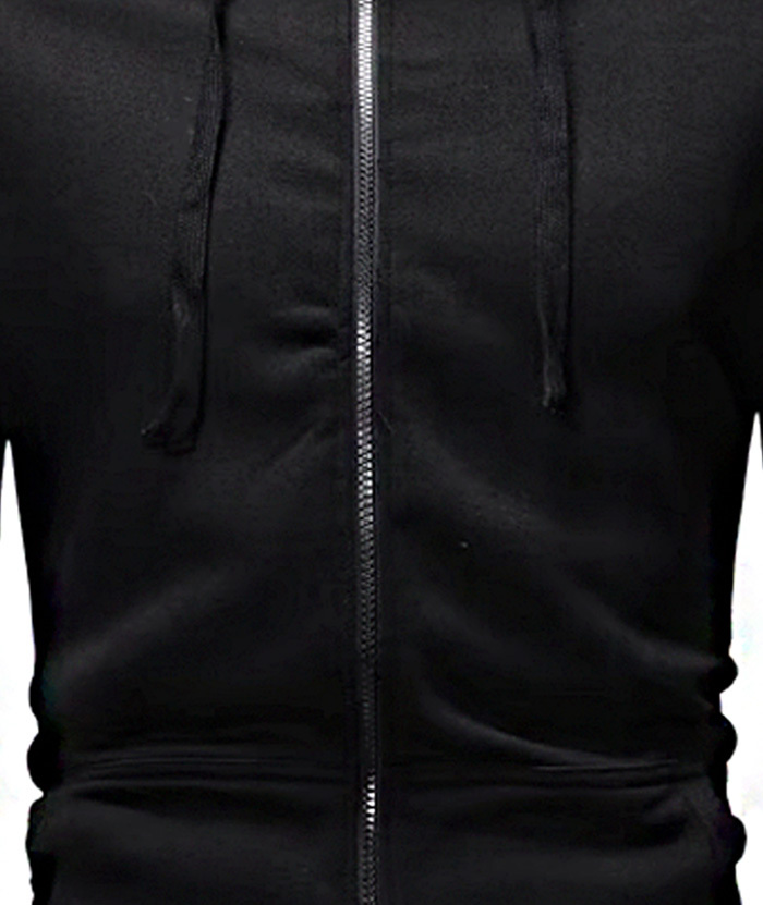 ZITY Men's Light Weight Long Sleeve Full Zip Loose Hoodie-DUMFH05073|Zitysports