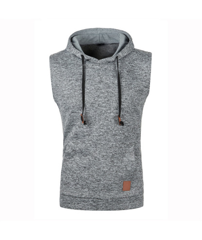 Men's Sleeveless Hooded Sport Vest Casual Hoodie-ZPK007596 | Zitysports