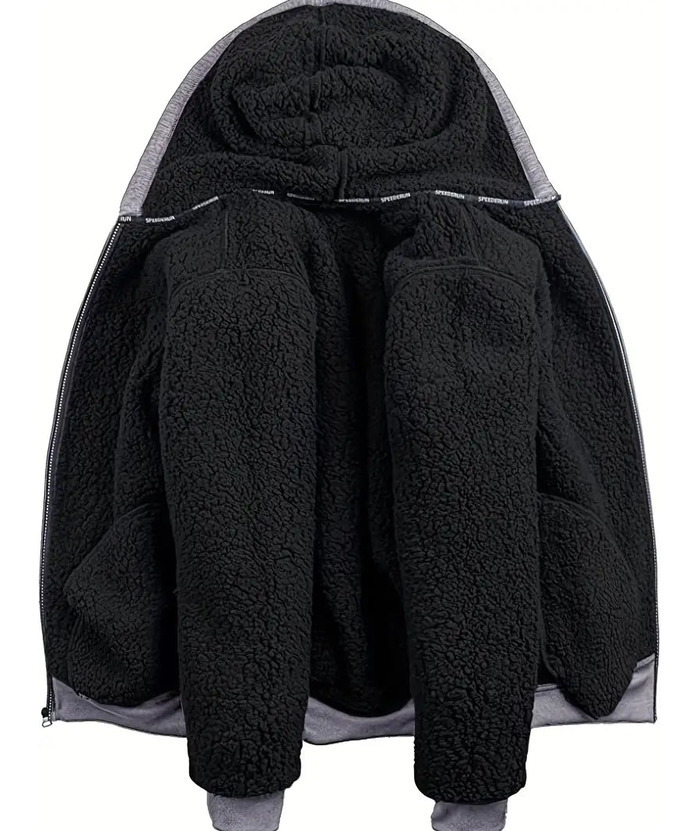 ZITY Men's Warm Fleece Solid Color Casual Zip Up Hoodie-ZPK005323 | Zitysports