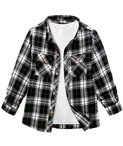 ZITY Men's Long Sleeve Casual Button Down Plaid Flannel Shirt-ZPK005339 | Zitysports