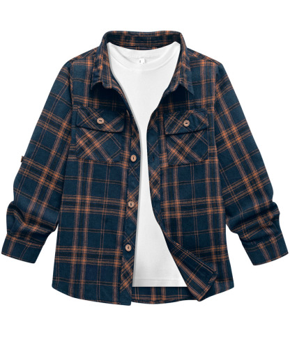 ZITY Men's Long Sleeve Casual Button Down Plaid Flannel Shirt-ZPK005339 | Zitysports