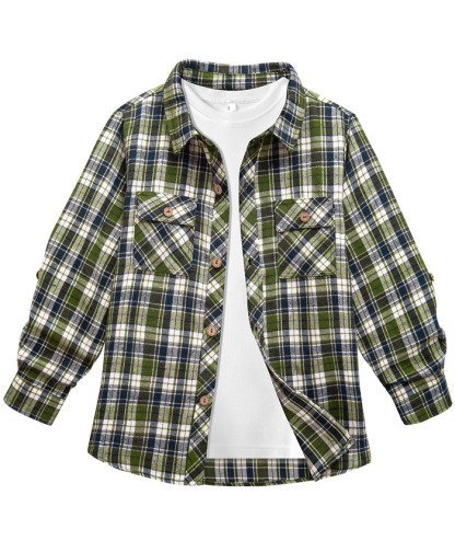 ZITY Men's Long Sleeve Casual Button Down Plaid Flannel Shirt-ZPK005339 | Zitysports