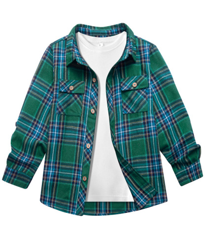 ZITY Men's Long Sleeve Casual Button Down Plaid Flannel Shirt-ZPK005339 | Zitysports