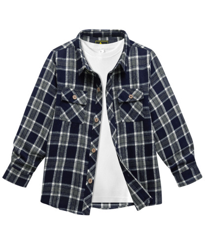 ZITY Men's Long Sleeve Casual Button Down Plaid Flannel Shirt-ZPK005339 | Zitysports