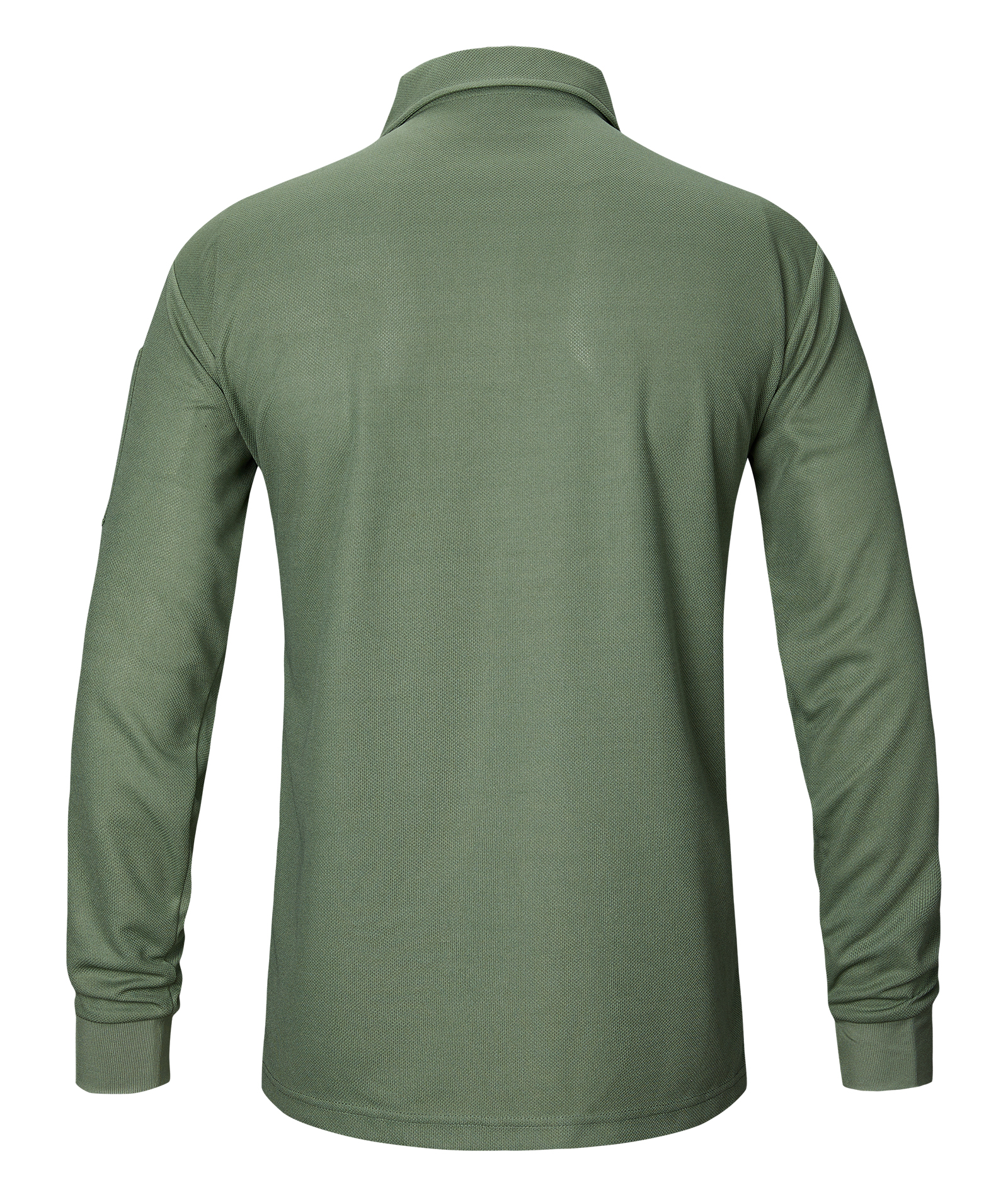 ZITY Men's Zipper Pocket Long Sleeve Polo Shirt-CFMPO00043