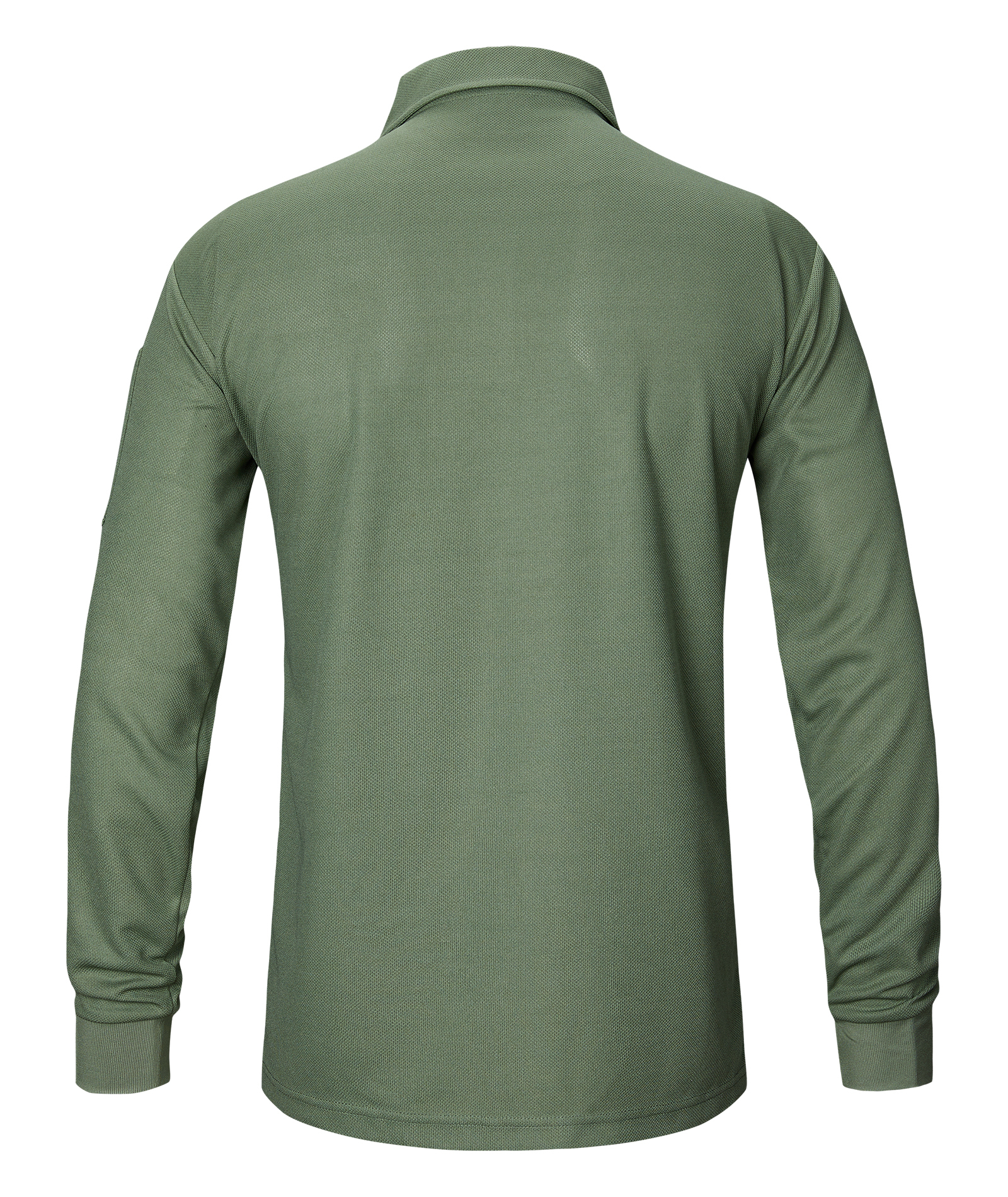 ZITY Men's Zipper Pocket Long Sleeve Polo Shirt-CFMPO00043