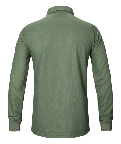 ZITY Men's Zipper Pocket Long Sleeve Polo Shirt-CFMPO00043