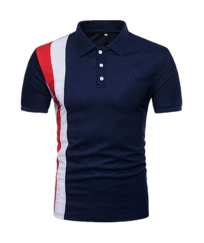ZITY Men's Slim Fit Summer Golf Lapel Polo Shirt
