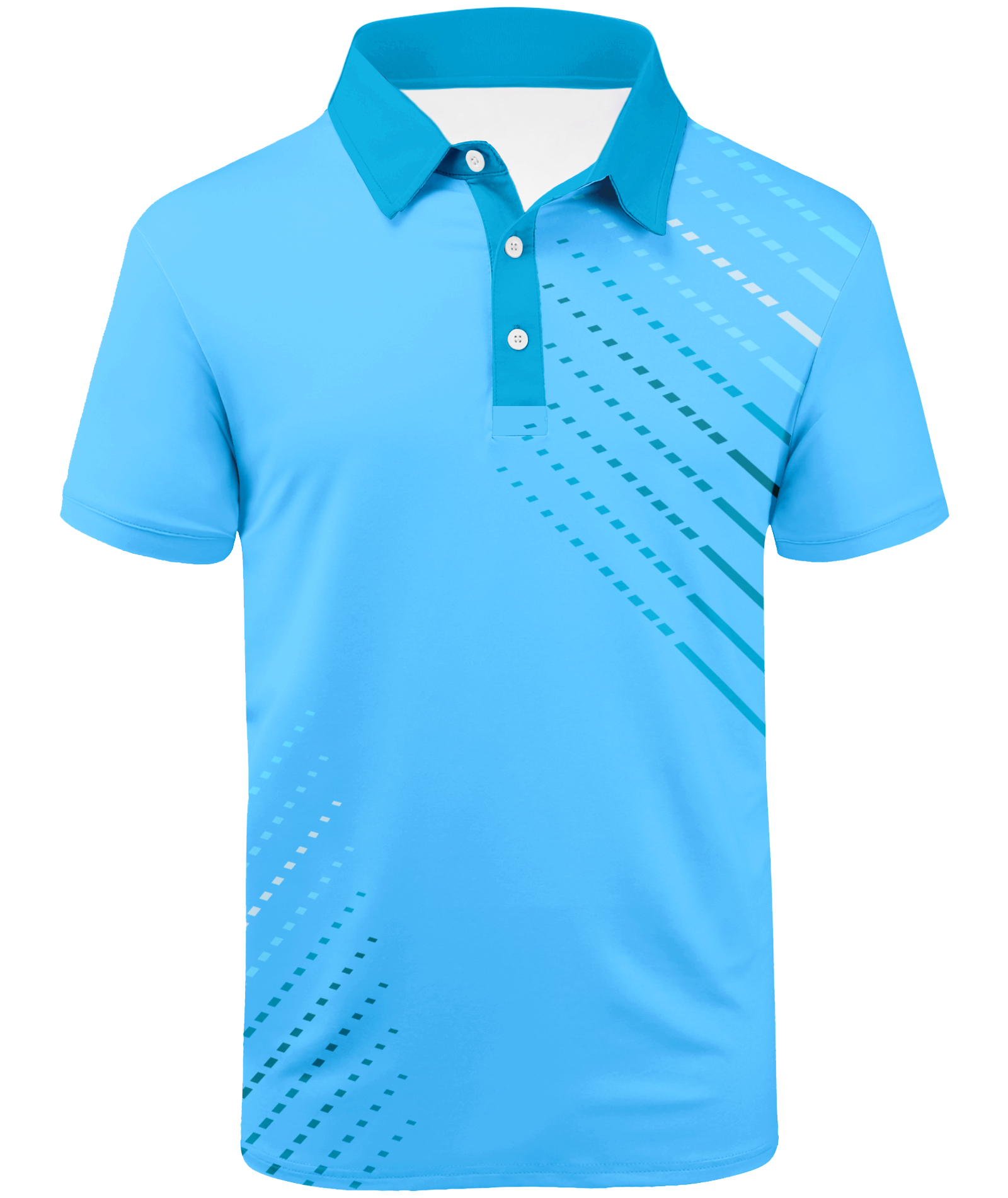 ZITY Men's Button Up Moisture Wicking Golf Polo Shirt-APOH700047