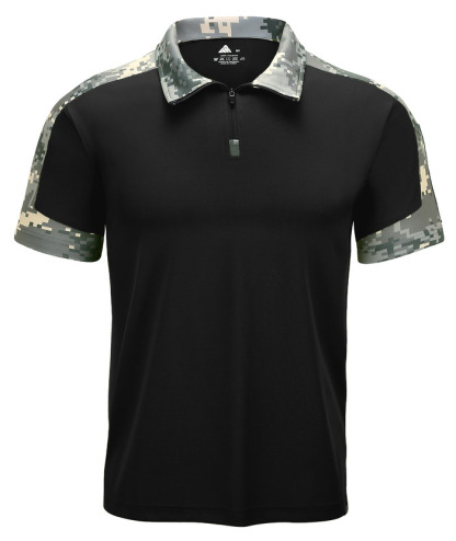 ZITY Men's Short Sleeve Quarter Zip Quick Dry Golf Polo Shirt-ZPK000591 | Zitysports
