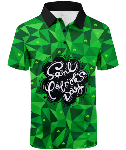ZITY Men's ST Patrick Day Printed Polo Shirt-CUMPO03959