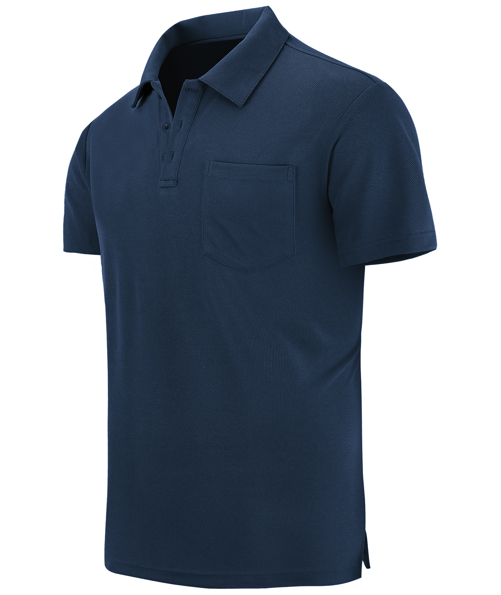 ZITY Men's Solid Color Fast Dry Neck Air Force with Pocket Polo Shirt-ZPK008914 | Zitysports