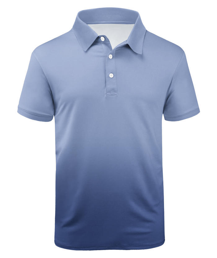 ZITY Men's Summer Dri Fit Gradient Golf Polo Shirt-CFMPO00034