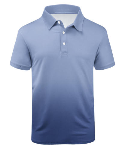 ZITY Men's Summer Dri Fit Gradient Golf Polo Shirt-CFMPO00034
