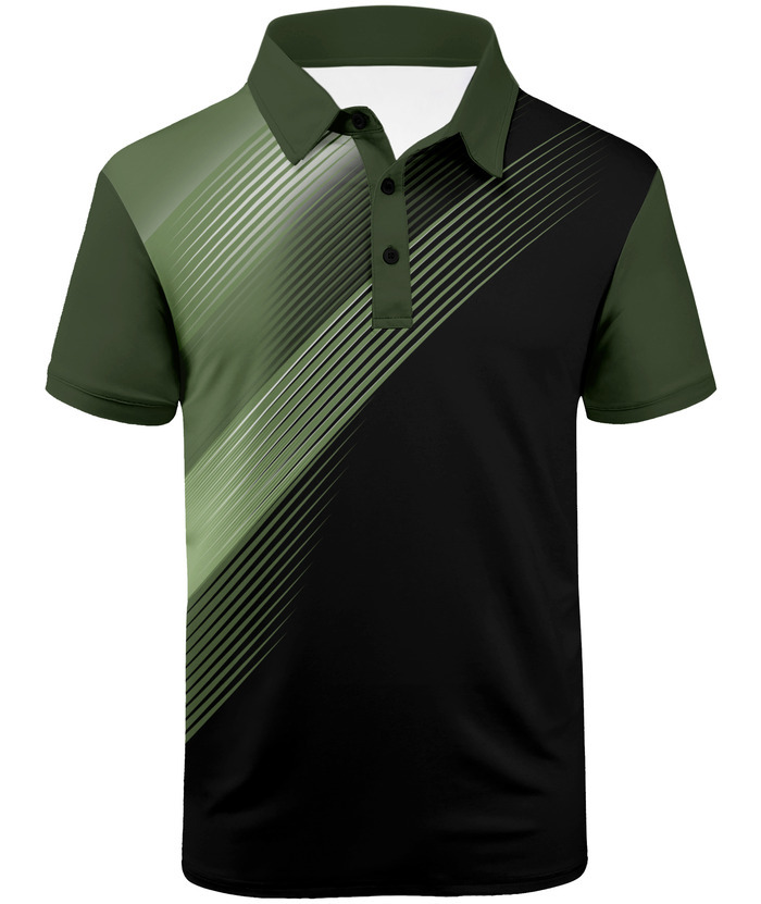 ZITY Men's Moisture Wicking Quick Dry Short Sleeve Print Golf Polo Shirt-APOH700045 | Zitysports